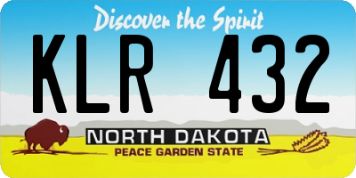 ND license plate KLR432