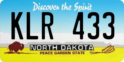 ND license plate KLR433