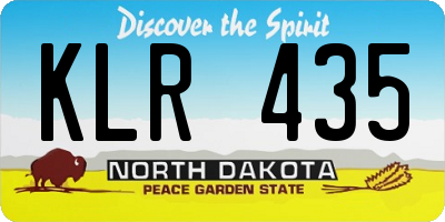 ND license plate KLR435
