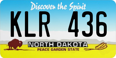 ND license plate KLR436