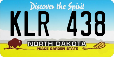 ND license plate KLR438
