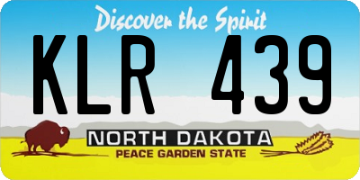 ND license plate KLR439