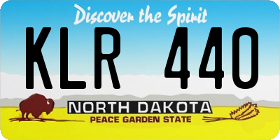 ND license plate KLR440