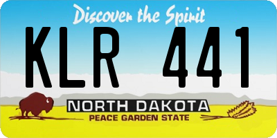 ND license plate KLR441