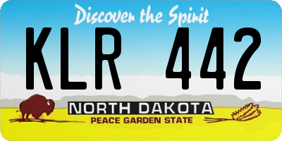 ND license plate KLR442