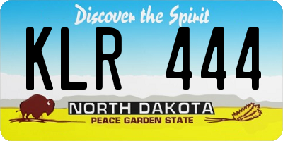 ND license plate KLR444
