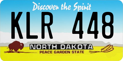 ND license plate KLR448
