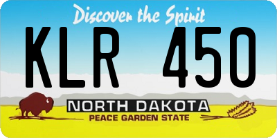 ND license plate KLR450
