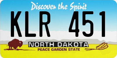 ND license plate KLR451