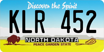 ND license plate KLR452