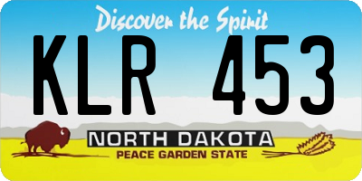 ND license plate KLR453