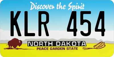 ND license plate KLR454