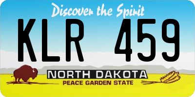 ND license plate KLR459