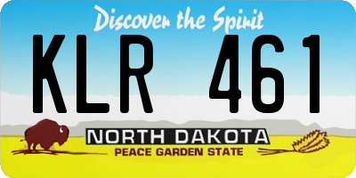 ND license plate KLR461