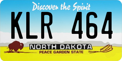 ND license plate KLR464