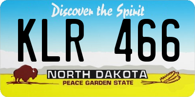 ND license plate KLR466