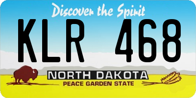 ND license plate KLR468
