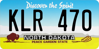 ND license plate KLR470