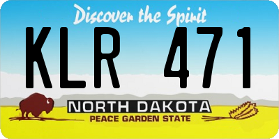 ND license plate KLR471