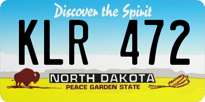 ND license plate KLR472