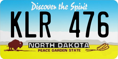 ND license plate KLR476