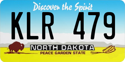 ND license plate KLR479