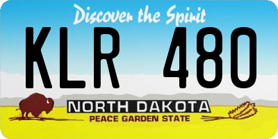 ND license plate KLR480