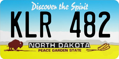 ND license plate KLR482
