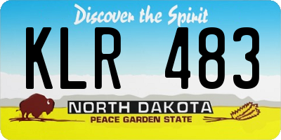 ND license plate KLR483