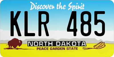 ND license plate KLR485