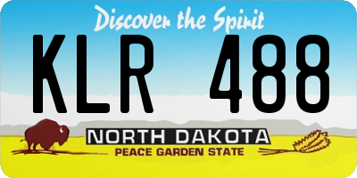 ND license plate KLR488