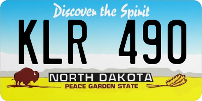 ND license plate KLR490