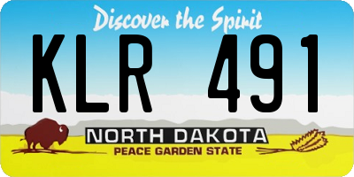 ND license plate KLR491