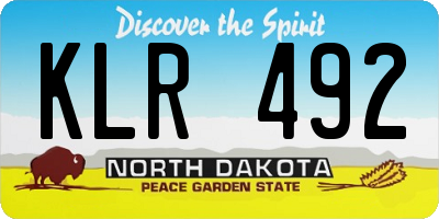 ND license plate KLR492