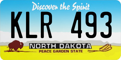 ND license plate KLR493