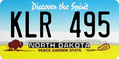ND license plate KLR495