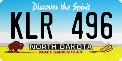 ND license plate KLR496