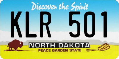 ND license plate KLR501