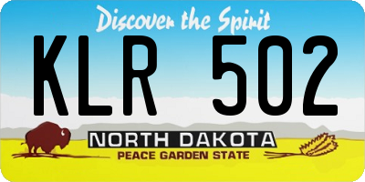 ND license plate KLR502
