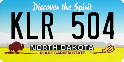 ND license plate KLR504