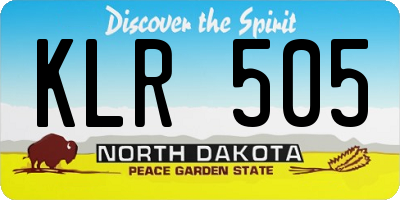 ND license plate KLR505