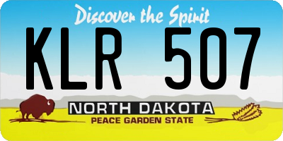 ND license plate KLR507