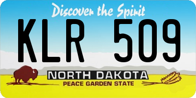 ND license plate KLR509