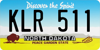 ND license plate KLR511