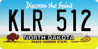 ND license plate KLR512