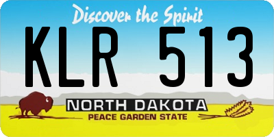 ND license plate KLR513