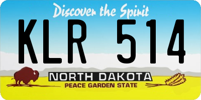 ND license plate KLR514