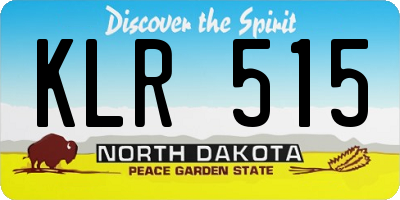 ND license plate KLR515