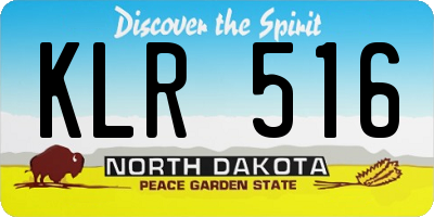 ND license plate KLR516