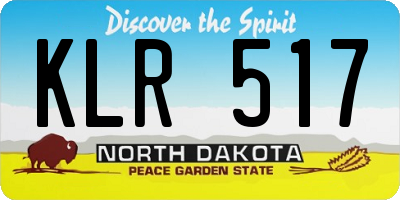 ND license plate KLR517
